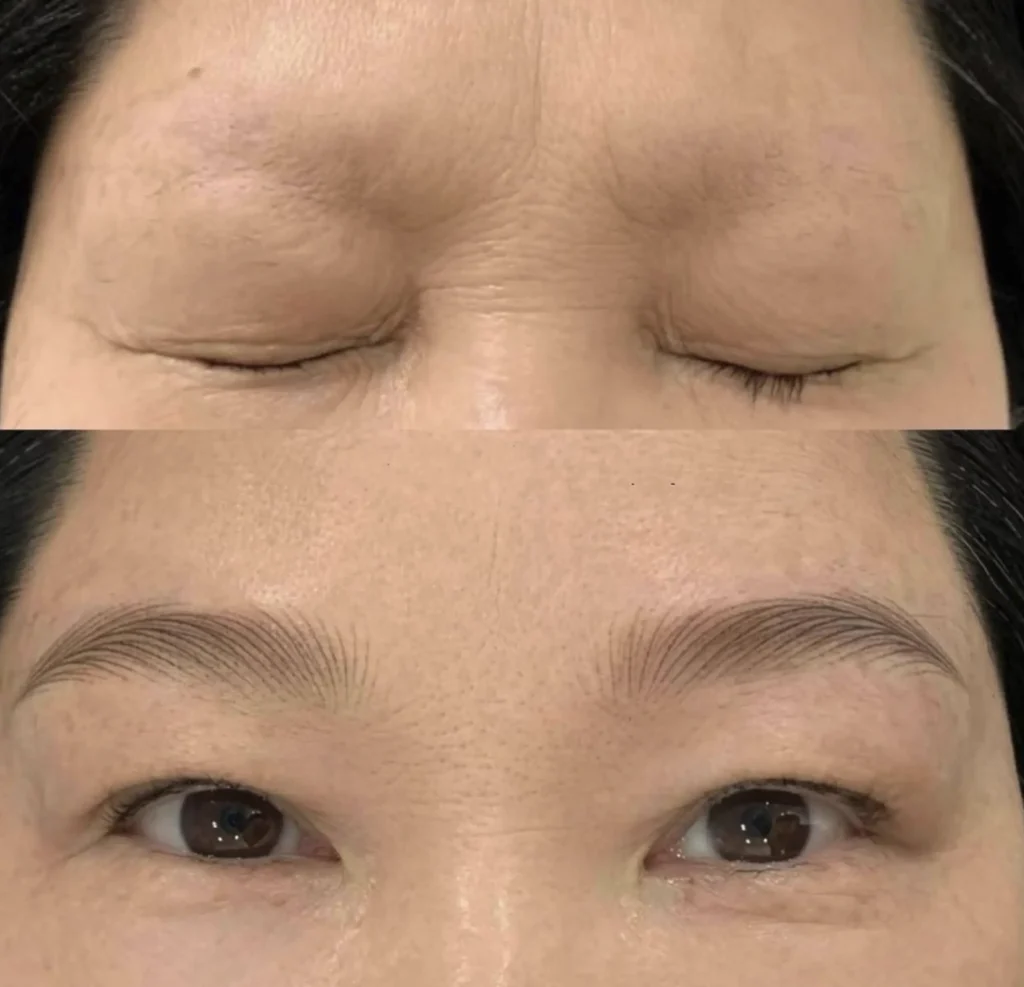 powder brow tattoo